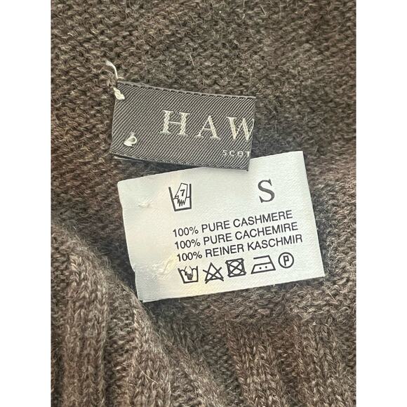 Hawico Scottish 100% Cashmere Turtleneck Dress •S• Brown Sweater Scotland $1195 - Picture 7 of 9